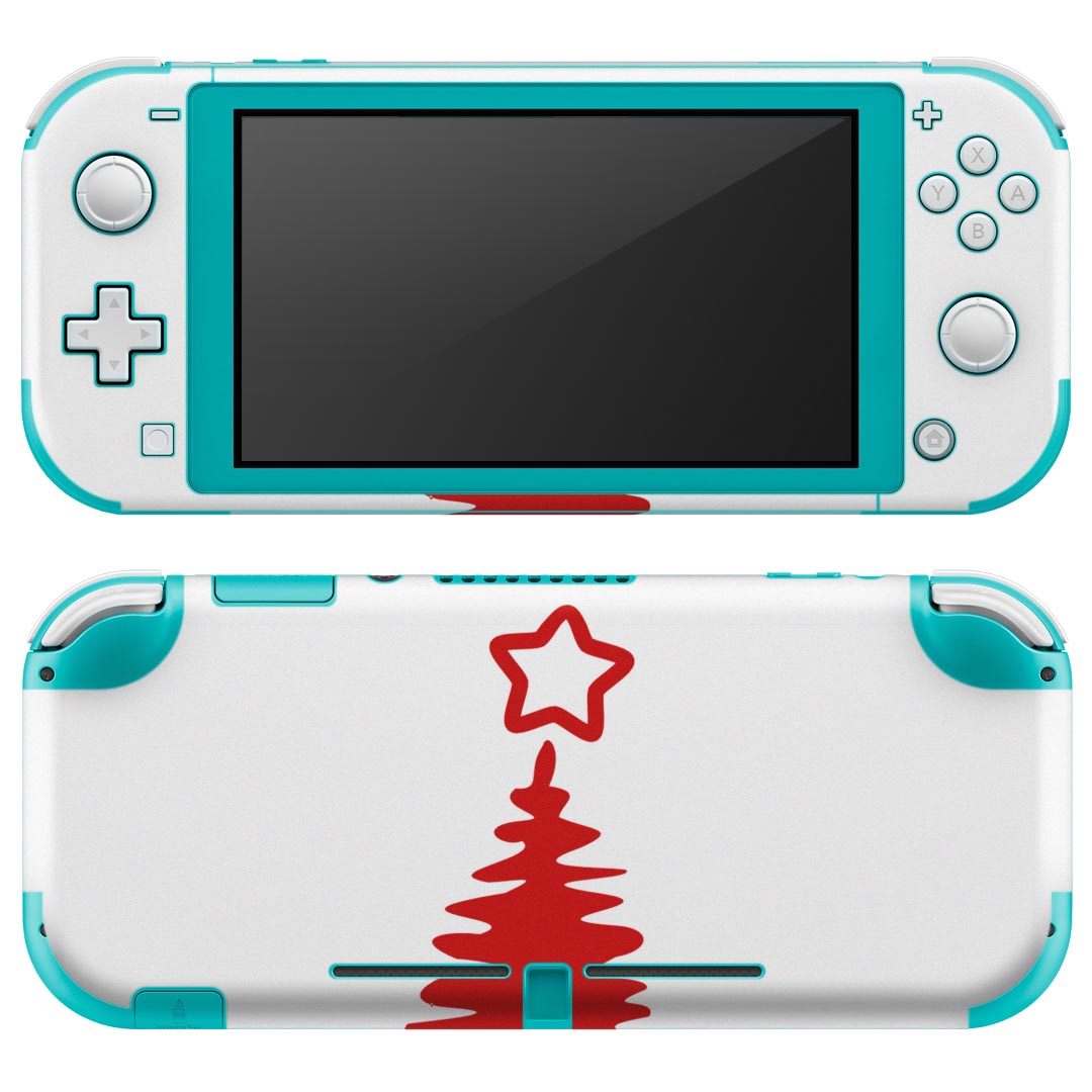 igsticker Nintendo Switch Lite 専用 デザインスキンシール 全面 ニンテンドー スイッチ ライト 専用 ゲーム機 カバー アクセサリー フィルム ステッカー エアフリー 009911 クリスマス ツリー 赤