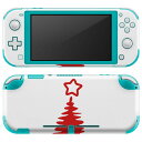 igsticker Nintendo Switch Lite 専用 デザインスキンシール 全面 ニンテンドー スイッチ ライト 専用 ゲーム機 カバー アクセサリー フィルム ステッカー エアフリー 009911 クリスマス ツリー 赤