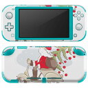 igsticker Nintendo Switch Lite 専用 デザインスキンシール 全面 ニンテンドー スイッチ ライト 専用 ゲーム機 カバー アクセサリー フィルム ステッカー エアフリー 009926 クリスマス サンタ 乗り物