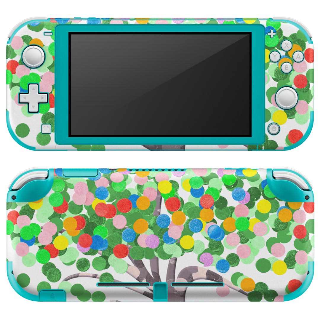 igsticker Nintendo Switch Lite 専用 デザインスキンシール 全面 ニンテンドー スイッチ ライト 専用 ゲーム機 カバー アクセサリー フィルム ステッカー エアフリー 009952 植物　カラフル　イラスト