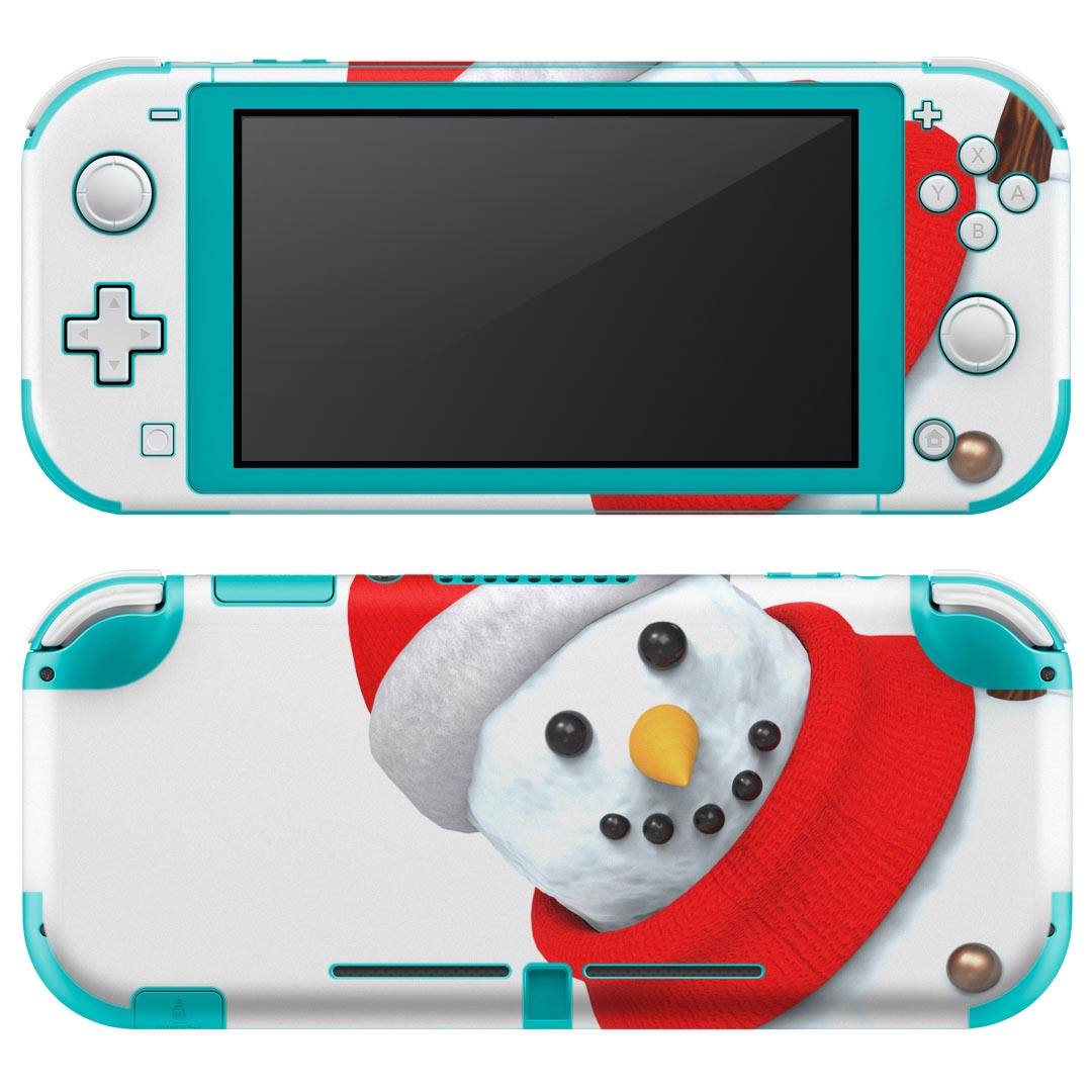 igsticker Nintendo Switch Lite 専用 デザインスキンシール 全面 ニンテンドー スイッチ ライト 専用 ゲーム機 カバー アクセサリー フィルム ステッカー エアフリー 009953 クリスマス　雪だるま