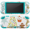 igsticker Nintendo Switch Lite 専用 デザインスキンシール 全面 ニンテンドー スイッチ ライト 専用 ゲーム機 カバー アクセサリー フィルム ステッカー エアフリー 009956 クリスマス ツリー 雪