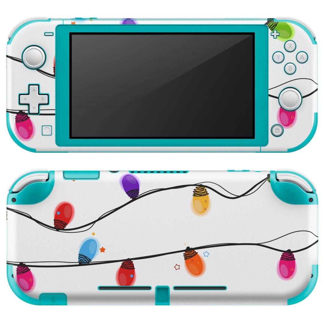 igsticker Nintendo Switch Lite 専用 デザインスキンシール 全面 ニンテンドー スイッチ ライト 専用 ゲーム機 カバー アクセサリー フィルム ステッカー エアフリー 009962 カラフル　電球