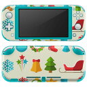 igsticker Nintendo Switch Lite 専用 デザインスキンシール 全面 ニンテンドー スイッチ ライト 専用 ゲーム機 カバー アクセサリー フィルム ステッカー エアフリー 009964 クリスマス サンタ 雪だるま