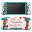 igsticker Nintendo Switch Lite 専用 デザインスキンシール 全面 ニンテンドー スイッチ ライト 専用 ゲーム機 カバー アクセサリー フィルム ステッカー エアフリー 009975 クリスマス リース 雪だるま(2)