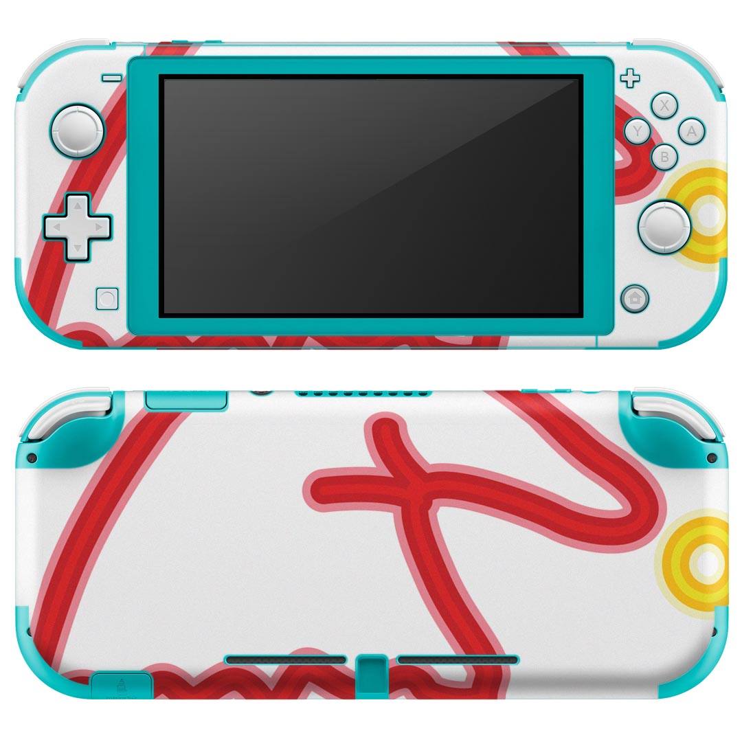 igsticker Nintendo Switch Lite 専用 デザインスキンシール 全面 ニンテンドー スイッチ ライト 専用 ゲーム機 カバー アクセサリー フィルム ステッカー エアフリー 010007 クリスマス　サンタ　赤