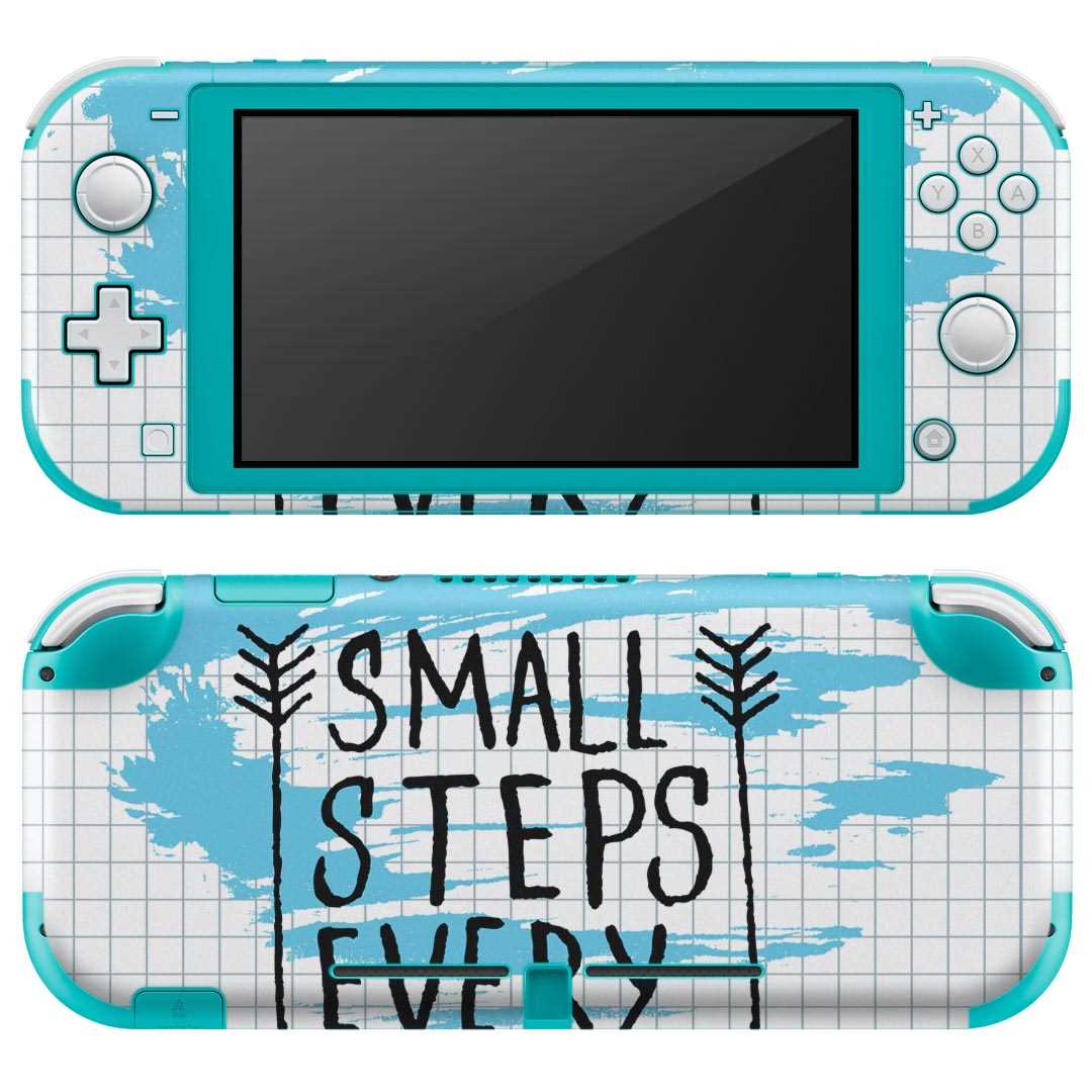 igsticker Nintendo Switch Lite 専用 デザインスキンシール 全面 ニンテンドー スイッチ ライト 専用 ゲーム機 カバー アクセサリー フィルム ステッカー エアフリー 010048 英語　文字　青