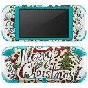 igsticker Nintendo Switch Lite 専用 デザインスキンシール 全面 ニンテンドー スイッチ ライト 専用 ゲーム機 カバー アクセサリー フィルム ステッカー エアフリー 010070 クリスマス サンタ 英語