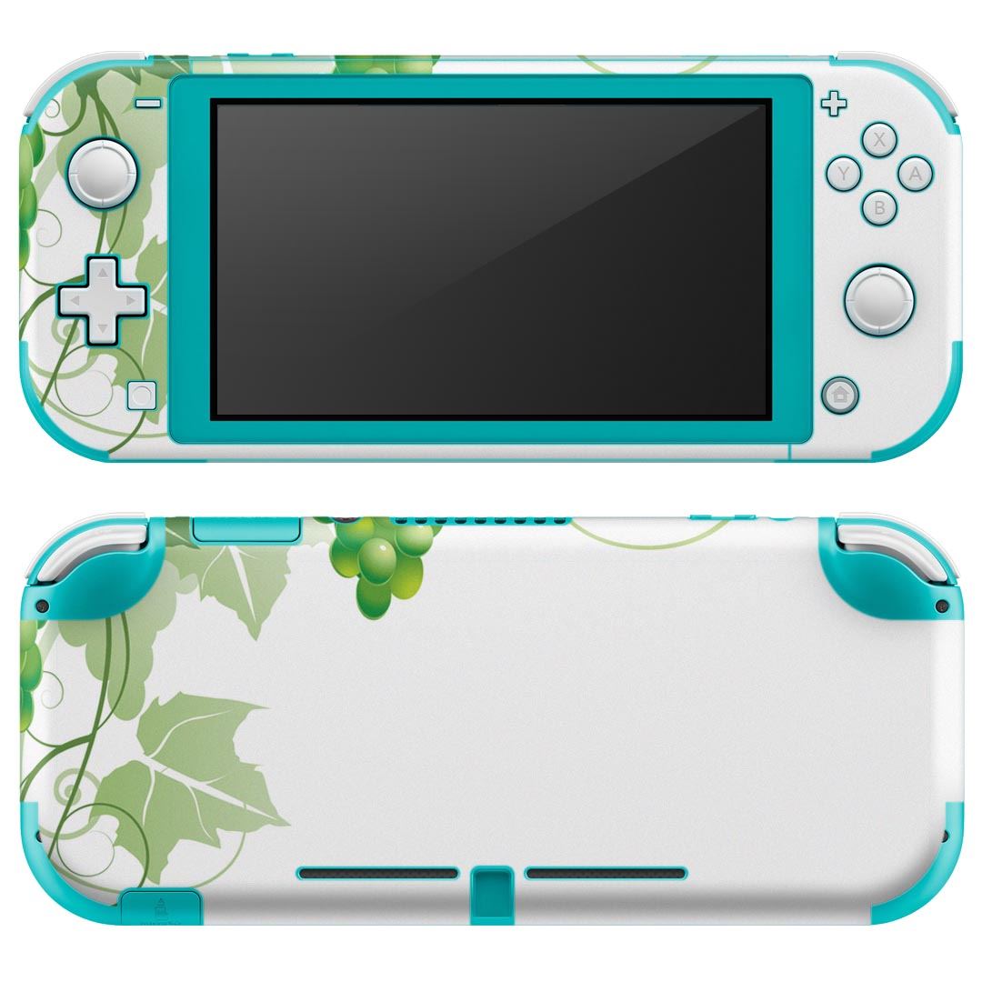 igsticker Nintendo Switch Lite 専用 デザインスキンシール 全面 ニンテンドー スイッチ ライト 専用 ゲーム機 カバー アクセサリー フィルム ステッカー エアフリー 010077 植物 ぶどう 緑