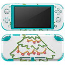igsticker Nintendo Switch Lite 専用 デザインスキンシール 全面 ニンテンドー スイッチ ライト 専用 ゲーム機 カバー アクセサリー フィルム ステッカー エアフリー 010082 クリスマス ツリー シンプル
