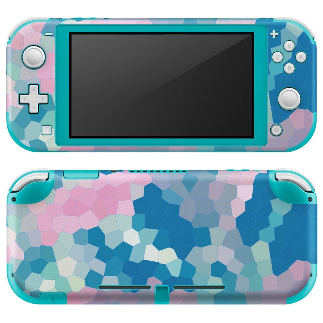 igsticker Nintendo Switch Lite 専用 デザインスキンシール 全面 ニンテンドー スイッチ ライト 専用 ゲーム機 カバー アクセサリー フィルム ステッカー エアフリー 010129 モザイク