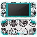 igsticker Nintendo Switch Lite 専用 デザインスキンシール 全面 ニンテンドー スイッチ ライト 専用 ゲーム機 カバー アクセサリー フィルム ステッカー エアフリー 010167 和風 和柄 白 黒(2)