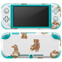 igsticker Nintendo Switch Lite 専用 デザインスキンシール 全面 ニンテンドー スイッチ ライト 専用 ゲーム機 カバー アクセサリー フィルム ステッカー エアフリー 010194 動物　熊　うさぎ