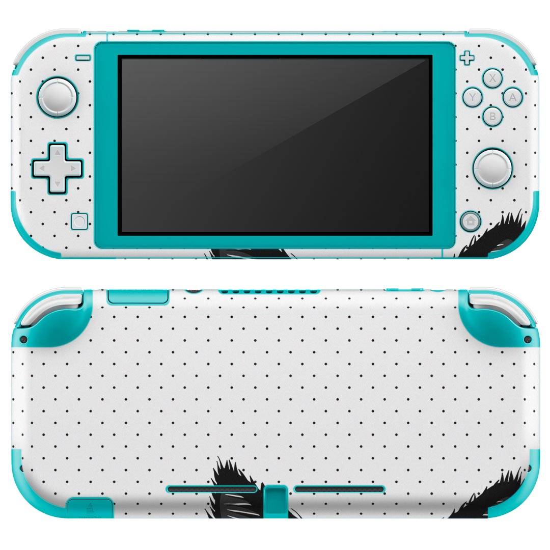 igsticker Nintendo Switch Lite 専用 デザインスキンシール 全面 ニンテンドー スイッチ ライト 専用 ゲーム機 カバー アクセサリー フィルム ステッカー エアフリー 010211 猫　黒　白