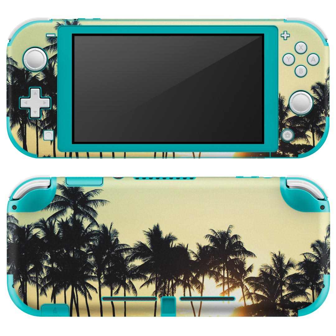 igsticker Nintendo Switch Lite 専用 デザインスキンシール 全面 ニンテンドー スイッチ ライト 専用 ゲーム機 カバー アクセサリー フィルム ステッカー エアフリー 010212 風景 夕日 写真