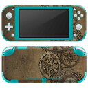 igsticker Nintendo Switch Lite 専用 デザインスキンシール 全面 ニンテンドー スイッチ ライト 専用 ゲーム機 カバー アクセサリー フィルム ステッカー エアフリー 010217 時計 レトロ 茶色(2)