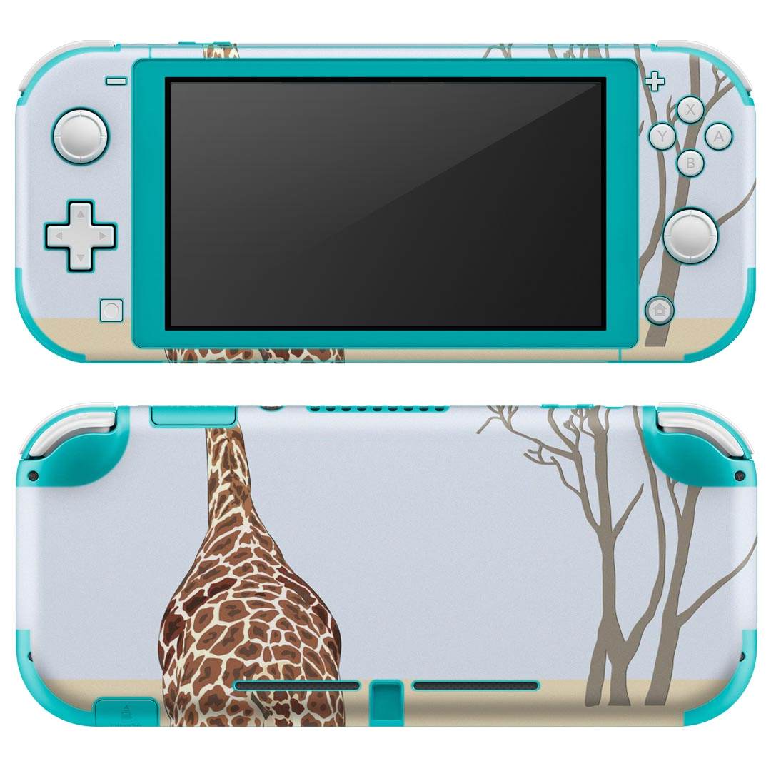 igsticker Nintendo Switch Lite 専用 デザインスキンシール 全面 ニンテンドー スイッチ ライト 専用 ゲーム機 カバー アクセサリー フィルム ステッカー エアフリー 010232 動物 キリン サファリ