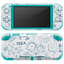 igsticker Nintendo Switch Lite 専用 デザインスキンシール 全面 ニンテンドー スイッチ ライト 専用 ゲーム機 カバー アクセサリー フィルム ステッカー エアフリー 010241 英語　イラスト　青