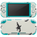 igsticker Nintendo Switch Lite 専用 デザインスキンシール 全面 ニンテンドー スイッチ ライト 専用 ゲーム機 カバー アクセサリー フィルム ステッカー エアフリー 010349 海 動物 くじら(2)