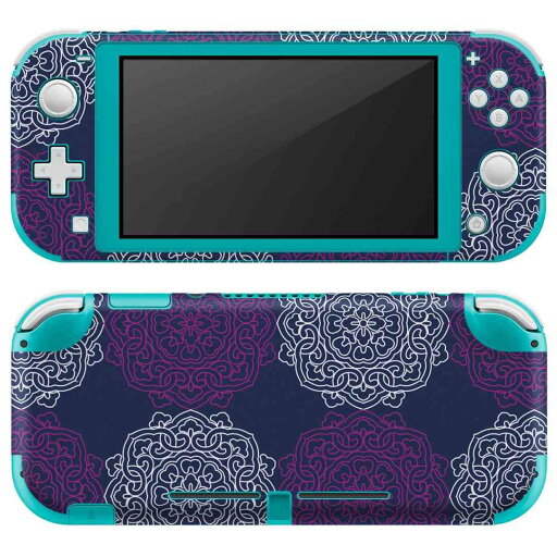 igsticker Nintendo Switch Lite 専用 デザインスキンシール 全面 ニンテンドー スイッチ ライト 専用 ゲーム機 カバー アクセサリー フィルム ステッカー エアフリー 010357 アジアン  青