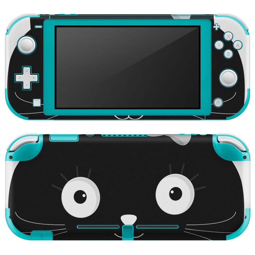 igsticker Nintendo Switch Lite 専用 デザインスキンシール 全面 ニンテンドー スイッチ ライト 専用 ゲーム機 カバー アクセサリー フィルム ステッカー エアフリー 010391 動物 猫 シンプル