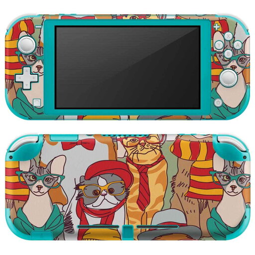igsticker Nintendo Switch Lite 専用 デザインスキンシール 全面 ニンテンドー スイッチ ライト 専用 ゲーム機 カバー アクセサリー フィルム ステッカー エアフリー 010405 動物 猫 めがね igsticker Nintendo Switch Lite 専用 デザインスキンシール 全面 ニンテンドー スイッチ ライト 専用 ゲーム機 カバー アクセサリー フィルム ステッカー エアフリー 010405 動物 猫 めがね
