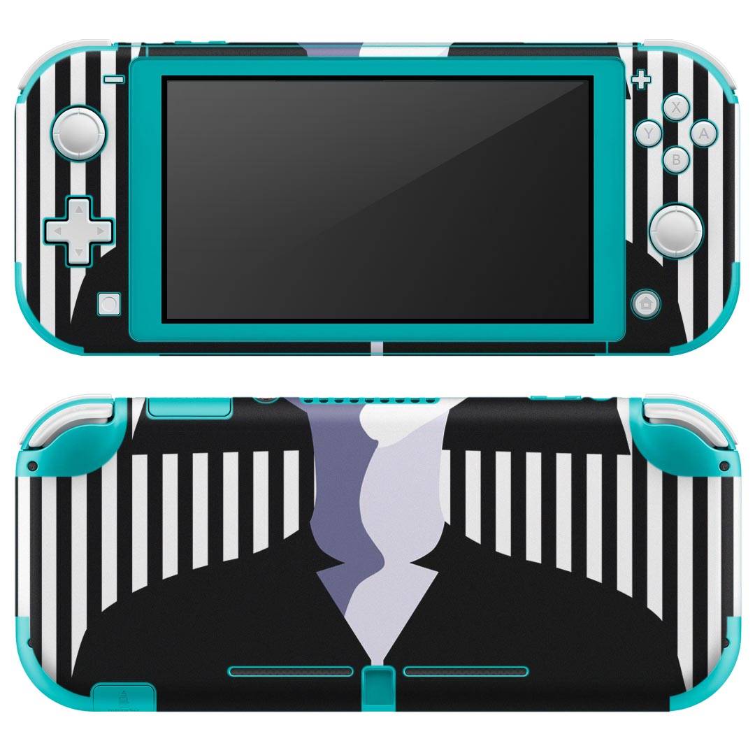 igsticker Nintendo Switch Lite 専用 デザインスキンシール 全面 ニンテンドー スイッチ ライト 専用 ゲーム機 カバー アクセサリー フィルム ステッカー エアフリー 010409 人物　めがね　ストライプ