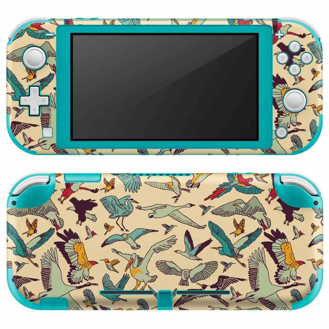 igsticker Nintendo Switch Lite 専用 デザインスキンシール 全面 ニンテンドー スイッチ ライト 専用 ゲーム機 カバー アクセサリー フィルム ステッカー エアフリー 010413 鳥 鶴 鷹
