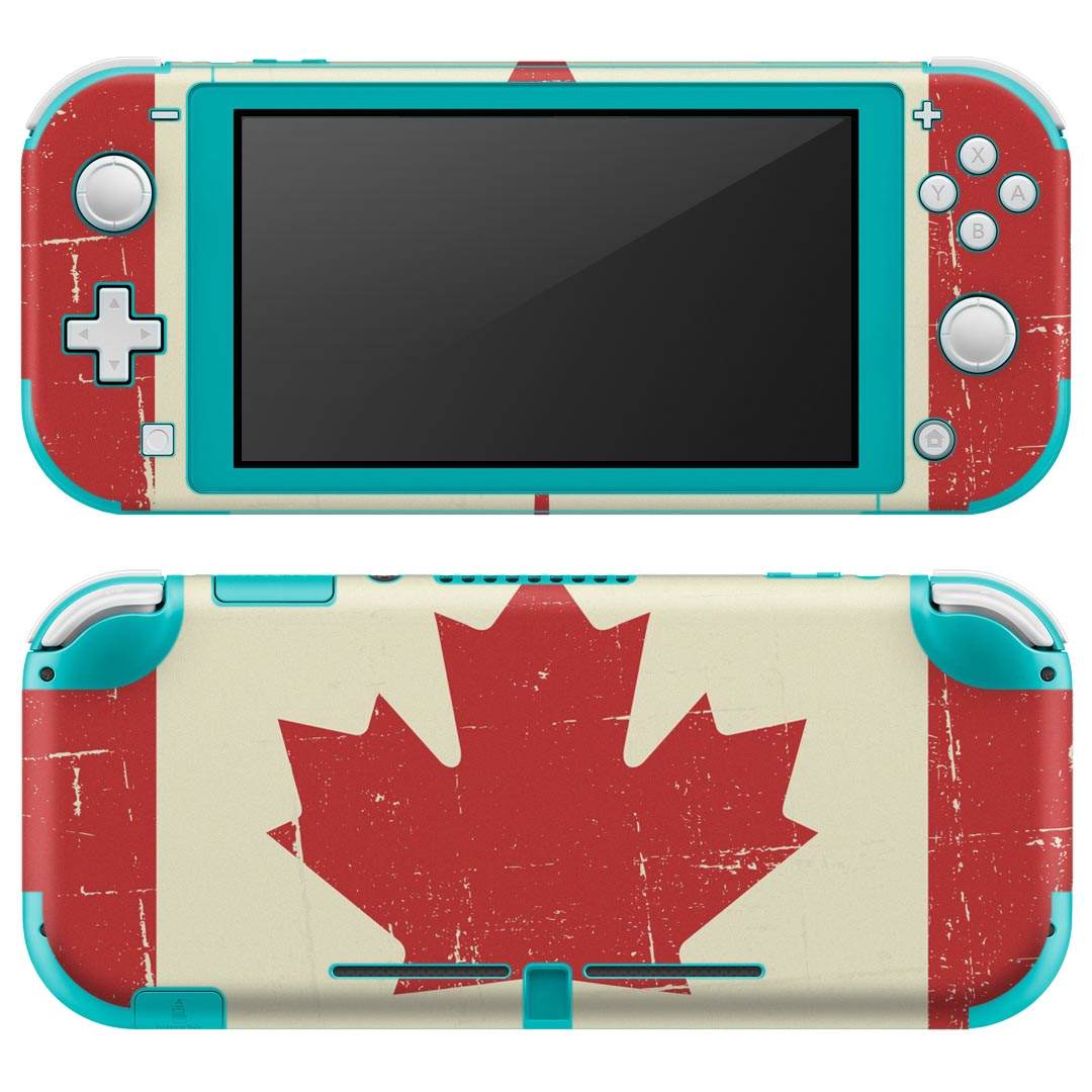 igsticker Nintendo Switch Lite 専用 デザインスキンシール 全面 ニンテンドー スイッチ ライト 専用 ゲーム機 カバー アクセサリー フィルム ステッカー エアフリー 010427 外国　カナダ　マーク