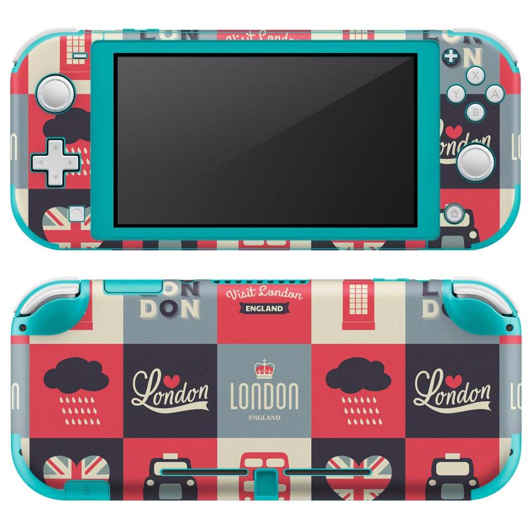 igsticker Nintendo Switch Lite 専用 デザインスキンシール 全面 ニンテンドー スイッチ ライト 専用 ゲーム機 カバー アクセサリー フィルム ステッカー エアフリー 010432 イギリス　国旗　ハート