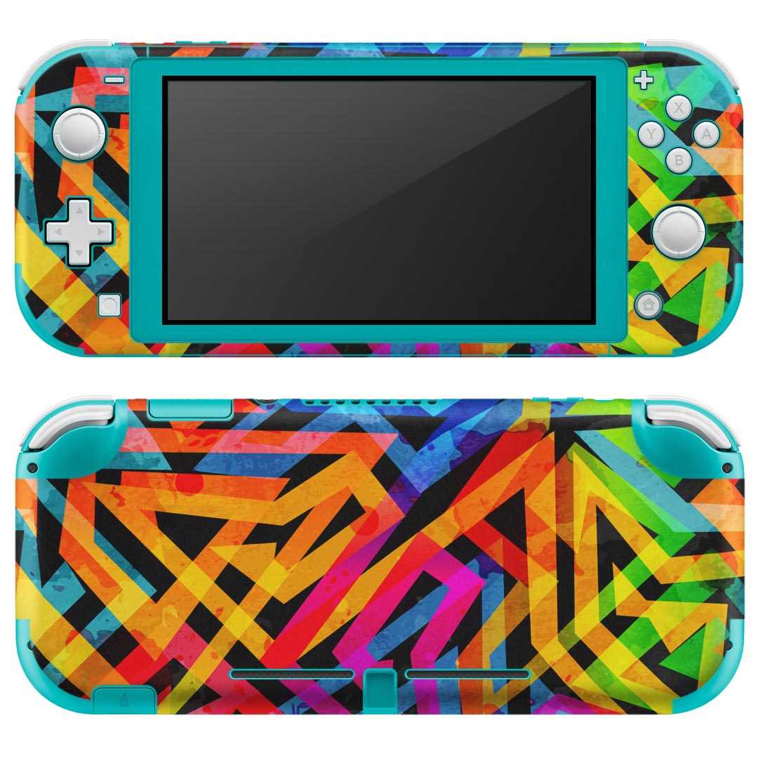 製品名 Nintendo Switch Lite専用 デザインスキンシール セット内容 Nintendo Switch Lite本体用スキンシール（裏表）各1枚 ※液晶側シールは2パーツに分かれていますニンテンドースイッチライト専用です。据え置き機のSwitch本体やJoyコンには対応していません。 商品特徴 3M社製の再剥離性シートを素材に採用し、細かな位置調整がしやすく貼り直しが容易です。また、エアフリーでもありますので気泡が簡単に逃げるので、キレイに貼ることができます。専用の業務プリンターを使い、商品画像と遜色のない美しい印刷仕上がり。 注意事項 画像はサンプルですので、ご覧の環境によっては多少色味に違いを感じる場合がございます。 イメージと違った、モニターと色味が異なるという理由での交換や返金はご対応出来かねます。スキンシールのみの販売で、ニンテンドースイッチ本体などは付属しません。シワができた場合、ドライヤーなどで軽く温め、外側に向けてシワを伸ばすように貼ってください。初回貼付時の位置調整や貼り直しは可能ですが、しっかりと押し付けて接着させた後の再剥離、再利用は保証しておりません。また接着部に油分や汚れが付着しますと角の部分は剥がれやすくなりますので、貼付時はあまり触れないようにご注意ください。無地のセミグロスシートにデザインをプリントした商品で、デコなどの加工はございません。 凹凸や光沢があるように見えたり布地や金属を素材にしたように見える商品もありますが、デザインの図版によるものです。印刷時に微妙な画像のズレが生じる場合がございます。ご注文後に1点1点制作する受注生産品の為、不良品以外のご返品や交換は固くお断りします。 商品発送 完全受注生産のハンドメイド商品となりますので、既製品と比べて発送までお時間を頂いています。 基本的に決済確認後2?3営業日、最大で10営業日での発送となります。繁忙期や休業日明けの場合はさらに時間がかかる場合があります。 その際には別途メールにてご連絡致します。メール便の場合、発送日から到着までに2?4日ほどかかる場合が多く、紛失などの保障もご対応できかねます。あらかじめご了承下さい。
