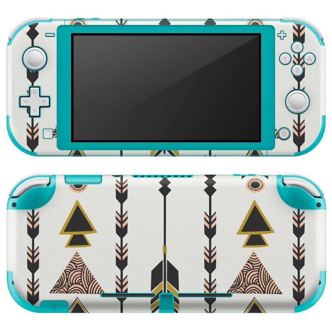 igsticker Nintendo Switch Lite 専用 デザインスキンシール 全面 ニンテンドー スイッチ ライト 専用 ゲーム機 カバー アクセサリー フィルム ステッカー エアフリー 010438 アジアン 黄色 黒