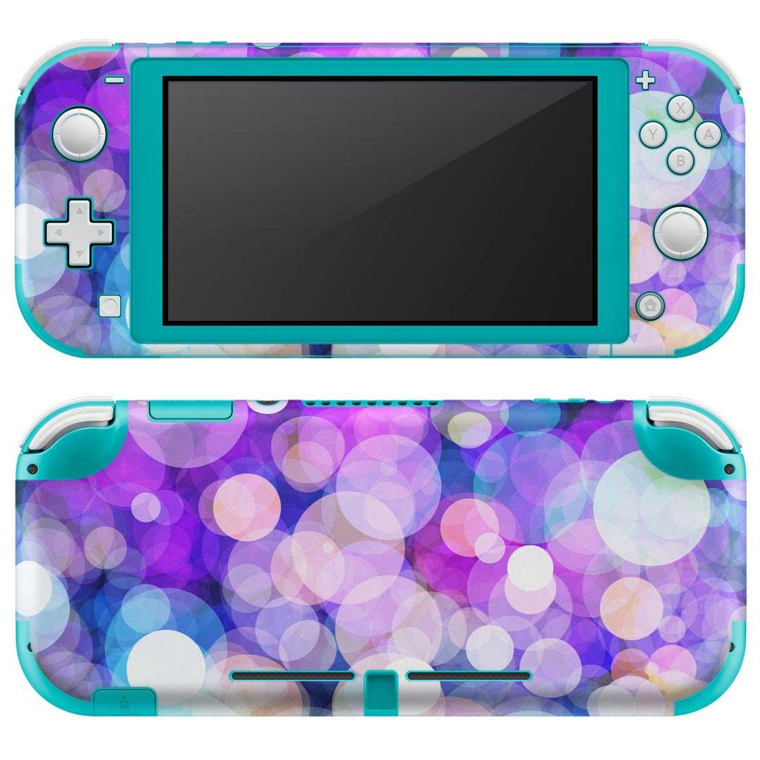 igsticker Nintendo Switch Lite 専用 デザインスキンシール 全面 ニンテンドー スイッチ ライト 専用 ゲーム機 カバー アクセサリー フィルム ステッカー エアフリー 010468 キラキラ 紫