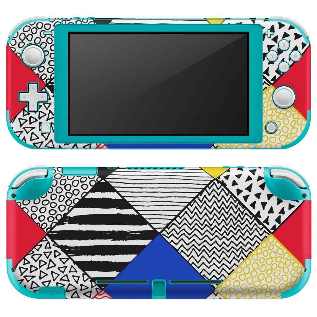 igsticker Nintendo Switch Lite 専用 デザインスキンシール 全面 ニンテンドー スイッチ ライト 専用 ゲーム機 カバー アクセサリー フィルム ステッカー エアフリー 010471 模様 カラフル 派手