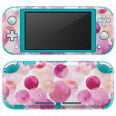 igsticker Nintendo Switch Lite 専用 デザインスキンシール 全面 ニンテンドー スイッチ ライト 専用 ゲーム機 カバー アクセサリー フィルム ステッカー エアフリー 010478 水彩 ピンク 紫