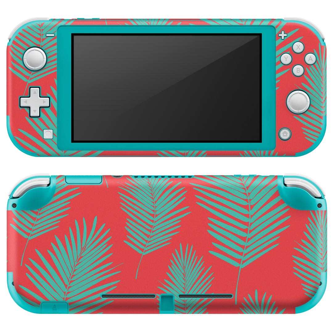 igsticker Nintendo Switch Lite 専用 デザインスキンシール 全面 ニンテンドー スイッチ ライト 専用 ゲーム機 カバー アクセサリー フィルム ステッカー エアフリー 010484 植物　赤　緑