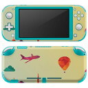 igsticker Nintendo Switch Lite 専用 デザインスキンシール 全面 ニンテンドー スイッチ ライト 専用 ゲーム機 カバー アクセサリー フィルム ステッカー エアフリー 010494 風景 気球 飛行機(2)