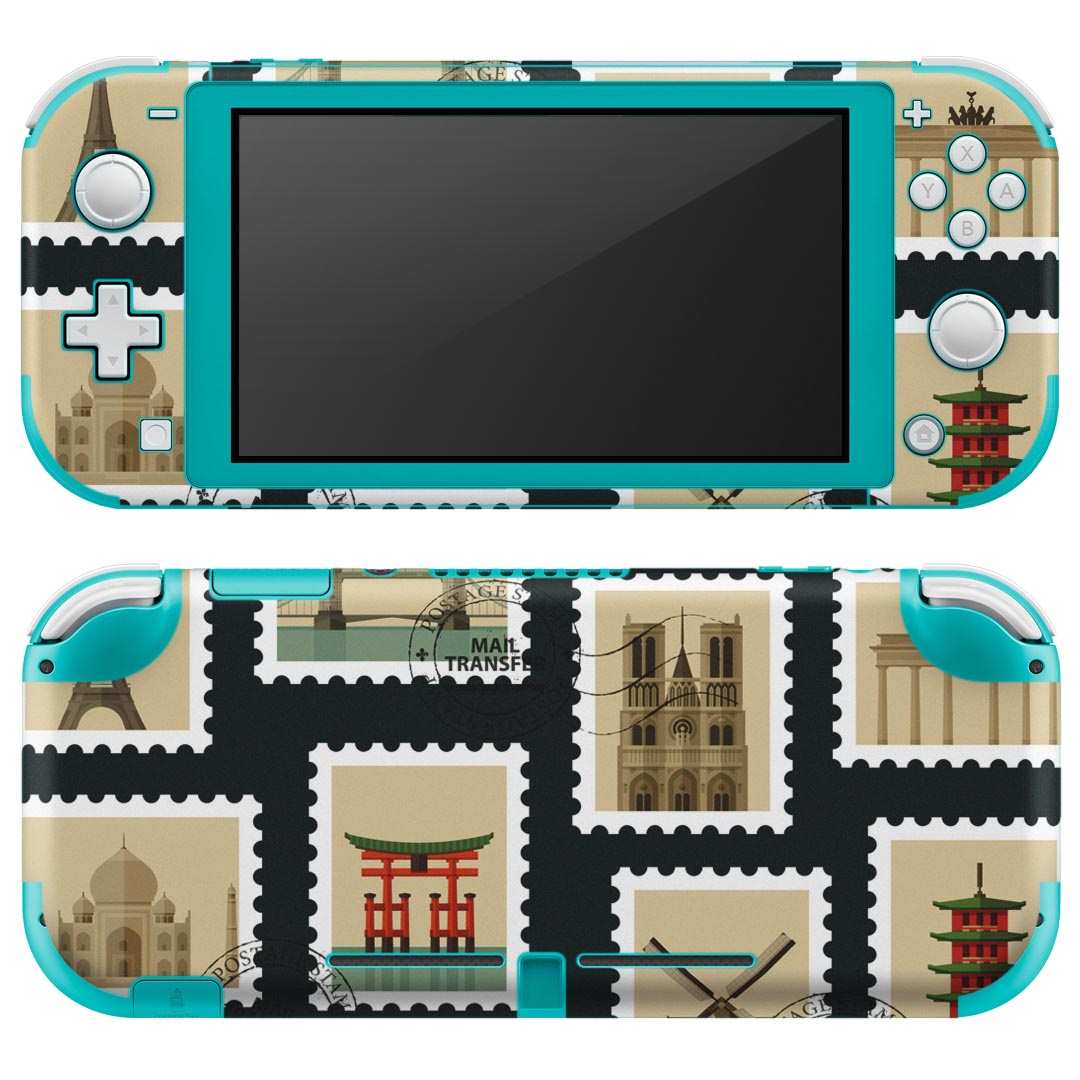 igsticker Nintendo Switch Lite 専用 デザインスキンシール 全面 ニンテンドー スイッチ ライト 専用 ゲーム機 カバー アクセサリー フィルム ステッカー エアフリー 010556 世界　旅行　風景