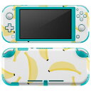 igsticker Nintendo Switch Lite 専用 デザインスキンシール 全面 ニンテンドー スイッチ ライト 専用 ゲーム機 カバー アクセサリー フィルム ステッカー エアフリー 010559 バナナ　果物　白