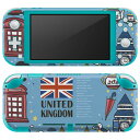 igsticker Nintendo Switch Lite 専用 デザインスキンシール 全面 ニンテンドー スイッチ ライト 専用 ゲーム機 カバー アクセサリー フィルム ステッカー エアフリー 010583 イギリス 風景 青(2)