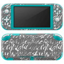 igsticker Nintendo Switch Lite 専用 デザインスキンシール 全面 ニンテンドー スイッチ ライト 専用 ゲーム機 カバー アクセサリー フィルム ステッカー エアフリー 010596 文字 英語 グレー(2)