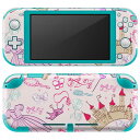 igsticker Nintendo Switch Lite 専用 デザインスキンシール 全面 ニンテンドー スイッチ ライト 専用 ゲーム機 カバー アクセサリー フィルム ステッカー エアフリー 010636 お城 姫 ピンク(2)