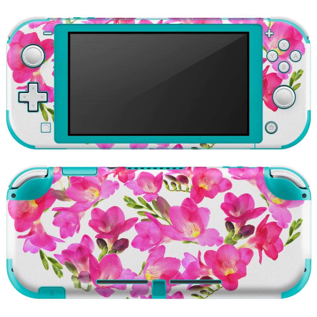 igsticker Nintendo Switch Lite 専用 デザインスキンシール 全面 ニンテンドー スイッチ ライト 専用 ゲーム機 カバー アクセサリー フィルム ステッカー エアフリー 010653 ハート ピンク