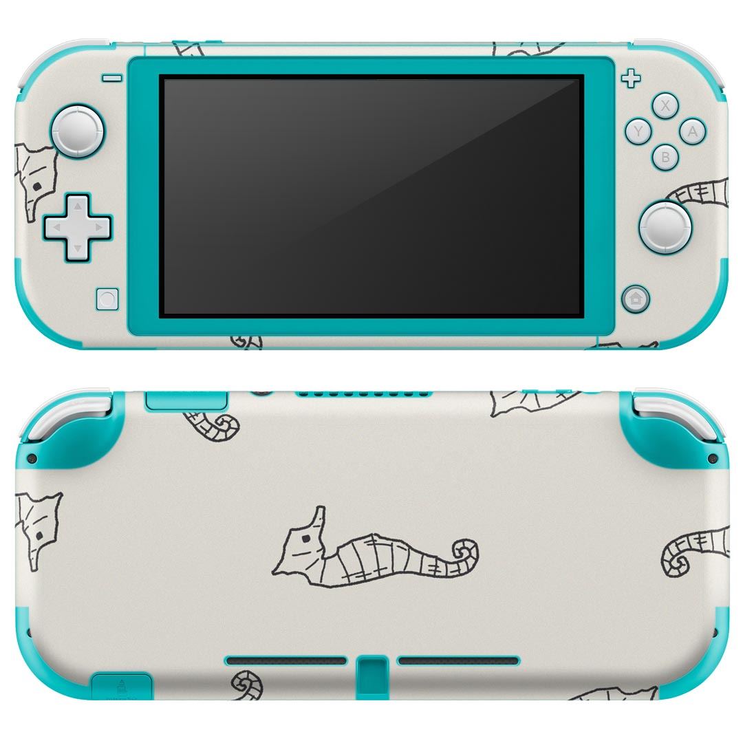igsticker Nintendo Switch Lite 専用 デザインスキンシール 全面 ニンテンドー スイッチ ライト 専用 ゲーム機 カバー アクセサリー フィルム ステッカー エアフリー 010679 タツノオトシゴ 海 生き物