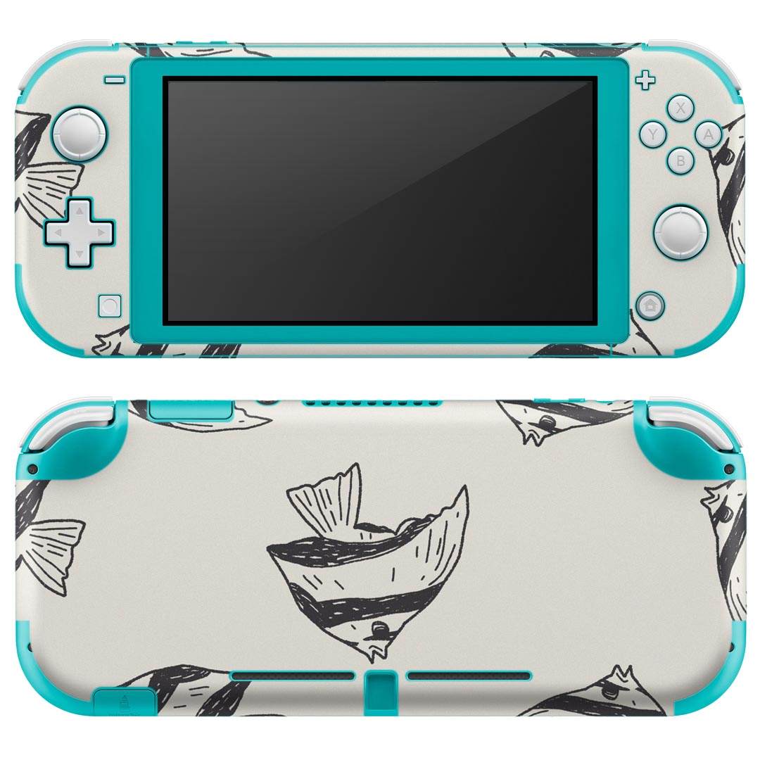 igsticker Nintendo Switch Lite 専用 デザインスキンシール 全面 ニンテンドー スイッチ ライト 専用 ゲーム機 カバー アクセサリー フィルム ステッカー エアフリー 010685 魚 海 生き物