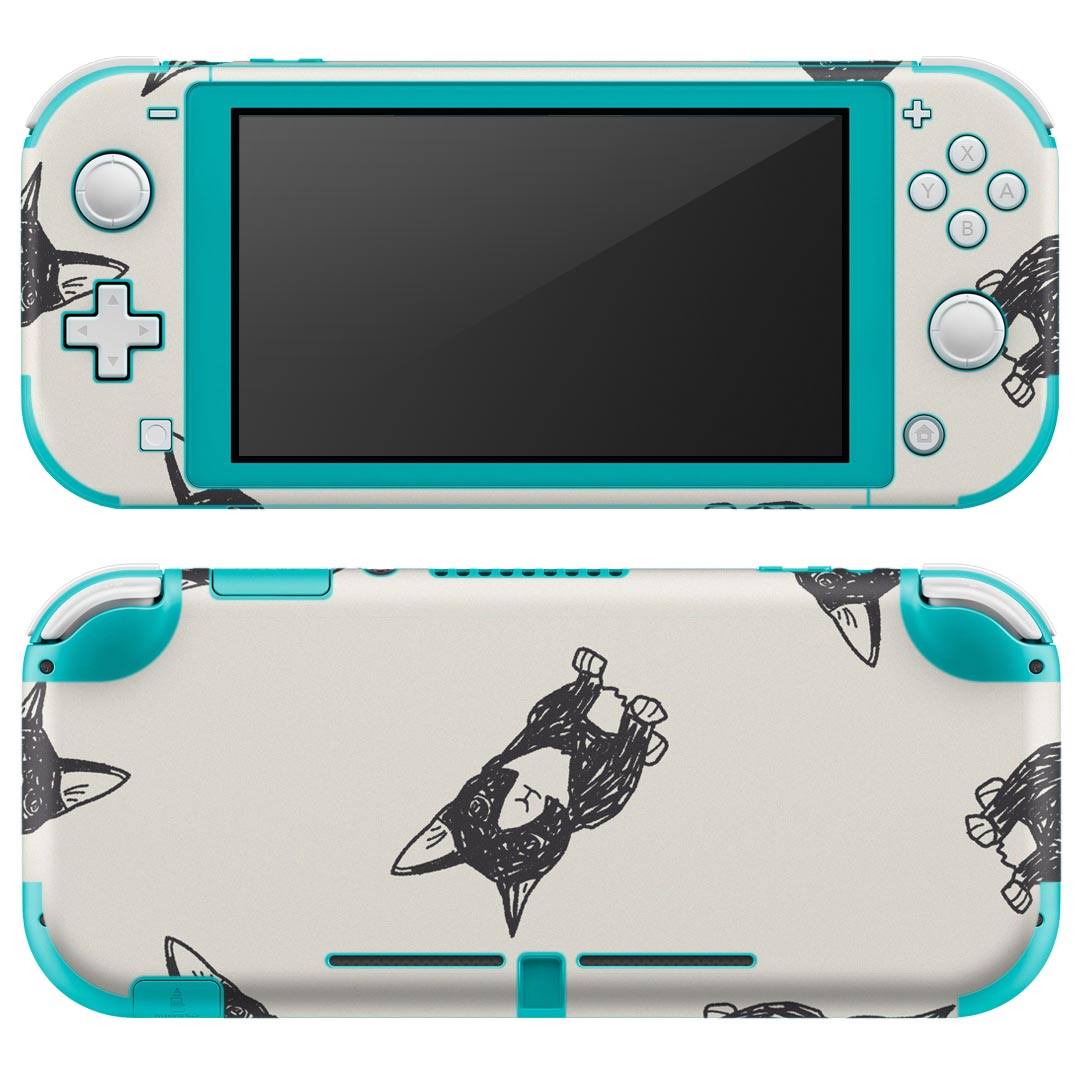 igsticker Nintendo Switch Lite 専用 デザインスキンシール 全面 ニンテンドー スイッチ ライト 専用 ゲーム機 カバー アクセサリー フィルム ステッカー エアフリー 010692 猫 動物 イラスト