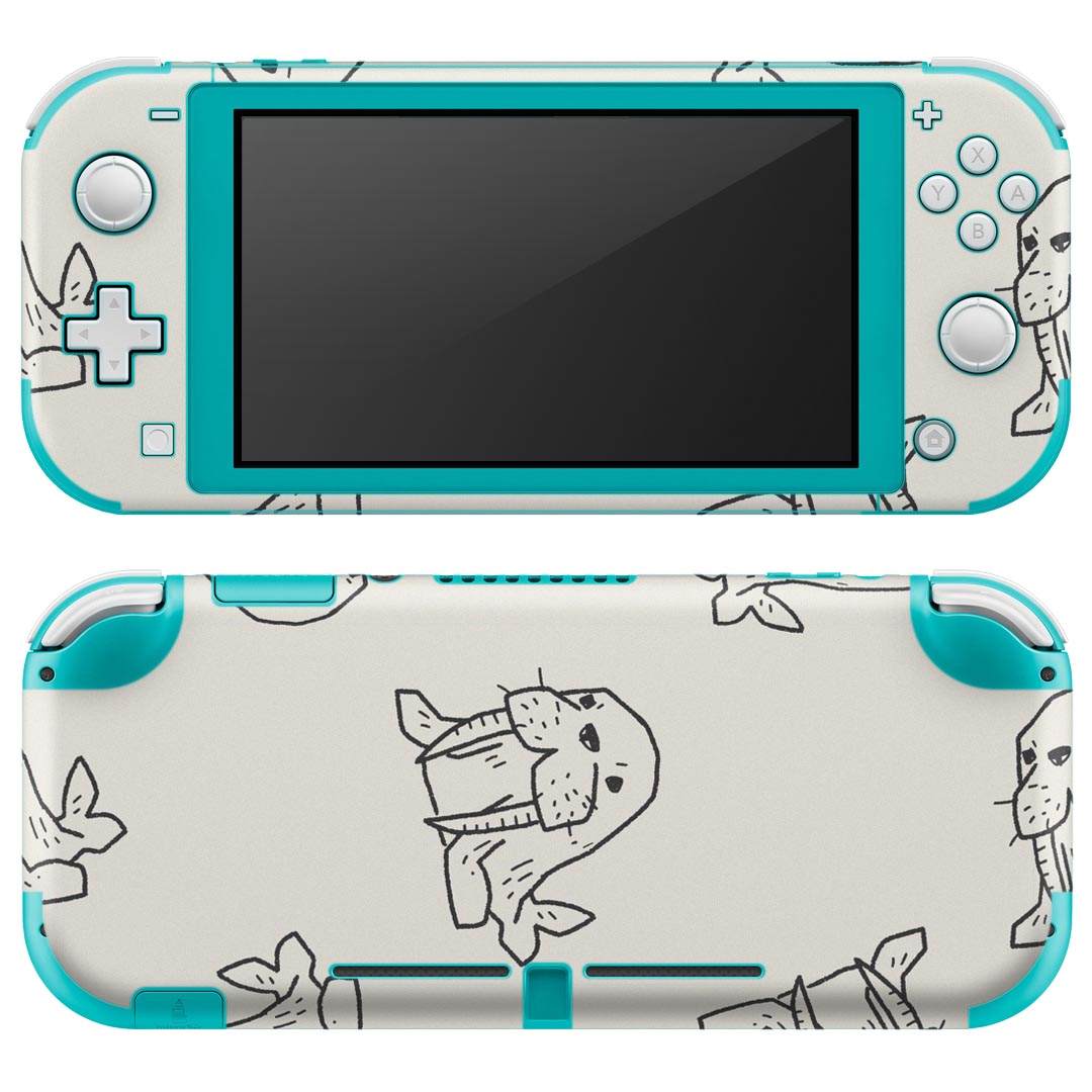 igsticker Nintendo Switch Lite 専用 デザインスキンシール 全面 ニンテンドー スイッチ ライト 専用 ゲーム機 カバー アクセサリー フィルム ステッカー エアフリー 010709 オットセイ 動物 生き物