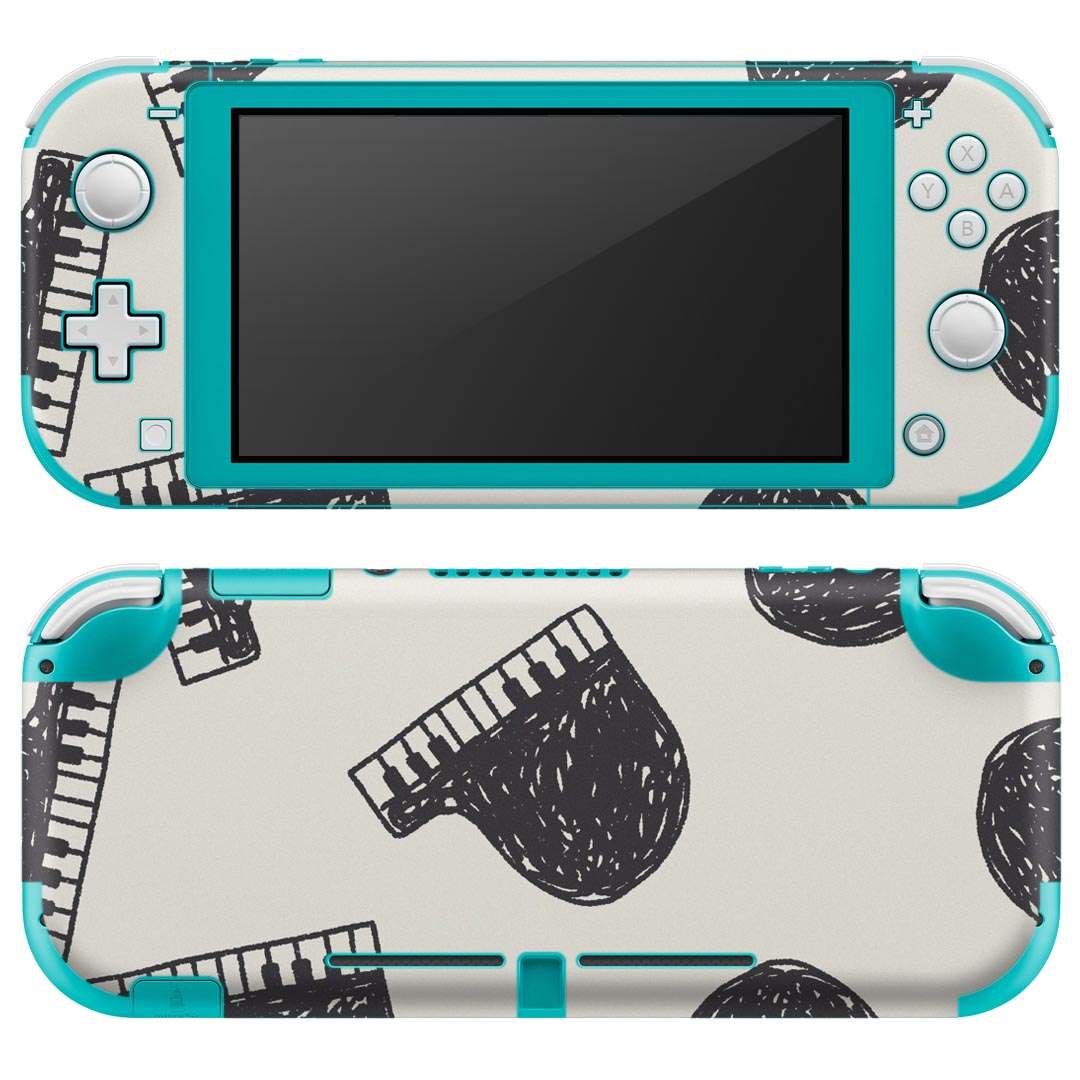igsticker Nintendo Switch Lite 専用 デザインスキンシール 全面 ニンテンドー スイッチ ライト 専用 ゲーム機 カバー アクセサリー フィルム ステッカー エアフリー 010718 ピアノ　音楽　楽器