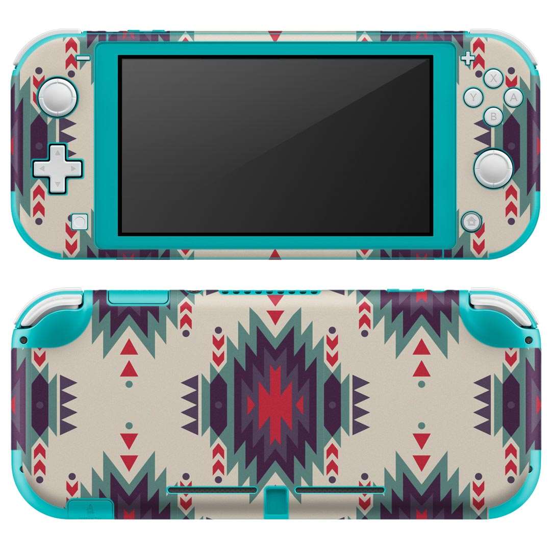 製品名 Nintendo Switch Lite専用 デザインスキンシール セット内容 Nintendo Switch Lite本体用スキンシール（裏表）各1枚 ※液晶側シールは2パーツに分かれていますニンテンドースイッチライト専用です。据え置き機のSwitch本体やJoyコンには対応していません。 商品特徴 3M社製の再剥離性シートを素材に採用し、細かな位置調整がしやすく貼り直しが容易です。また、エアフリーでもありますので気泡が簡単に逃げるので、キレイに貼ることができます。専用の業務プリンターを使い、商品画像と遜色のない美しい印刷仕上がり。 注意事項 画像はサンプルですので、ご覧の環境によっては多少色味に違いを感じる場合がございます。 イメージと違った、モニターと色味が異なるという理由での交換や返金はご対応出来かねます。スキンシールのみの販売で、ニンテンドースイッチ本体などは付属しません。シワができた場合、ドライヤーなどで軽く温め、外側に向けてシワを伸ばすように貼ってください。初回貼付時の位置調整や貼り直しは可能ですが、しっかりと押し付けて接着させた後の再剥離、再利用は保証しておりません。また接着部に油分や汚れが付着しますと角の部分は剥がれやすくなりますので、貼付時はあまり触れないようにご注意ください。無地のセミグロスシートにデザインをプリントした商品で、デコなどの加工はございません。 凹凸や光沢があるように見えたり布地や金属を素材にしたように見える商品もありますが、デザインの図版によるものです。印刷時に微妙な画像のズレが生じる場合がございます。ご注文後に1点1点制作する受注生産品の為、不良品以外のご返品や交換は固くお断りします。 商品発送 完全受注生産のハンドメイド商品となりますので、既製品と比べて発送までお時間を頂いています。 基本的に決済確認後2?3営業日、最大で10営業日での発送となります。繁忙期や休業日明けの場合はさらに時間がかかる場合があります。 その際には別途メールにてご連絡致します。メール便の場合、発送日から到着までに2?4日ほどかかる場合が多く、紛失などの保障もご対応できかねます。あらかじめご了承下さい。
