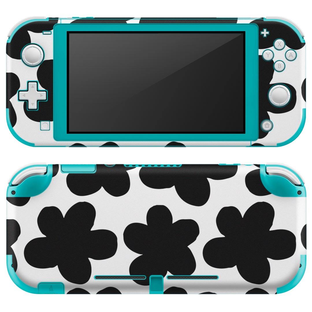 製品名 Nintendo Switch Lite専用 デザインスキンシール セット内容 Nintendo Switch Lite本体用スキンシール（裏表）各1枚 ※液晶側シールは2パーツに分かれていますニンテンドースイッチライト専用です。据え置き機のSwitch本体やJoyコンには対応していません。 商品特徴 3M社製の再剥離性シートを素材に採用し、細かな位置調整がしやすく貼り直しが容易です。また、エアフリーでもありますので気泡が簡単に逃げるので、キレイに貼ることができます。専用の業務プリンターを使い、商品画像と遜色のない美しい印刷仕上がり。 注意事項 画像はサンプルですので、ご覧の環境によっては多少色味に違いを感じる場合がございます。 イメージと違った、モニターと色味が異なるという理由での交換や返金はご対応出来かねます。スキンシールのみの販売で、ニンテンドースイッチ本体などは付属しません。シワができた場合、ドライヤーなどで軽く温め、外側に向けてシワを伸ばすように貼ってください。初回貼付時の位置調整や貼り直しは可能ですが、しっかりと押し付けて接着させた後の再剥離、再利用は保証しておりません。また接着部に油分や汚れが付着しますと角の部分は剥がれやすくなりますので、貼付時はあまり触れないようにご注意ください。無地のセミグロスシートにデザインをプリントした商品で、デコなどの加工はございません。 凹凸や光沢があるように見えたり布地や金属を素材にしたように見える商品もありますが、デザインの図版によるものです。印刷時に微妙な画像のズレが生じる場合がございます。ご注文後に1点1点制作する受注生産品の為、不良品以外のご返品や交換は固くお断りします。 商品発送 完全受注生産のハンドメイド商品となりますので、既製品と比べて発送までお時間を頂いています。 基本的に決済確認後2?3営業日、最大で10営業日での発送となります。繁忙期や休業日明けの場合はさらに時間がかかる場合があります。 その際には別途メールにてご連絡致します。メール便の場合、発送日から到着までに2?4日ほどかかる場合が多く、紛失などの保障もご対応できかねます。あらかじめご了承下さい。